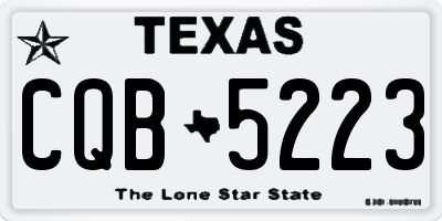 TX license plate CQB5223