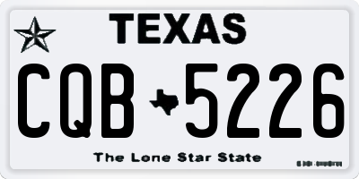 TX license plate CQB5226