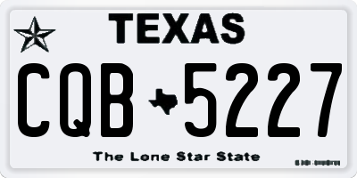 TX license plate CQB5227