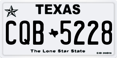 TX license plate CQB5228