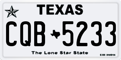 TX license plate CQB5233