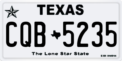 TX license plate CQB5235