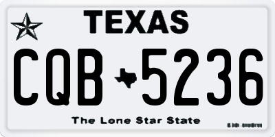 TX license plate CQB5236