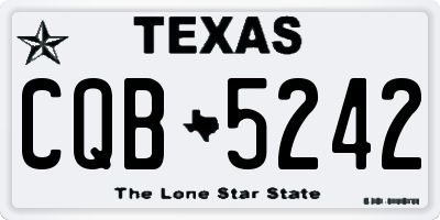 TX license plate CQB5242