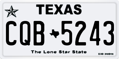 TX license plate CQB5243