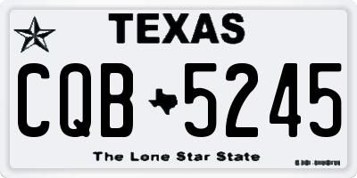 TX license plate CQB5245