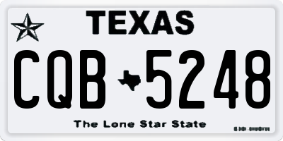 TX license plate CQB5248