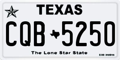 TX license plate CQB5250