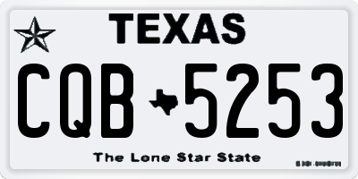 TX license plate CQB5253