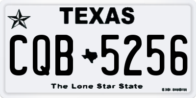TX license plate CQB5256