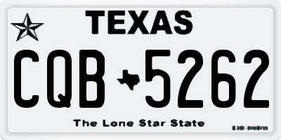TX license plate CQB5262