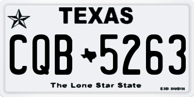 TX license plate CQB5263