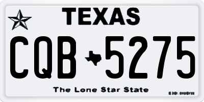 TX license plate CQB5275