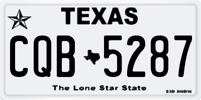 TX license plate CQB5287