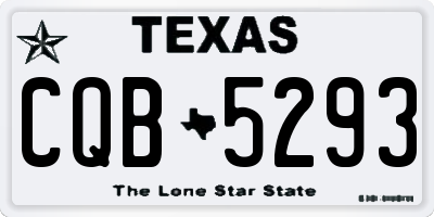 TX license plate CQB5293