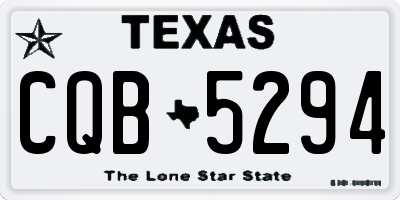 TX license plate CQB5294