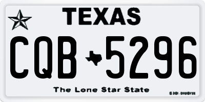 TX license plate CQB5296