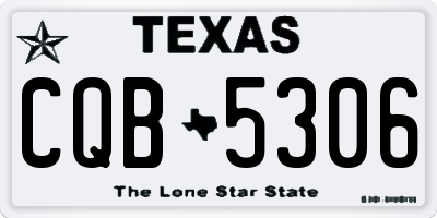 TX license plate CQB5306
