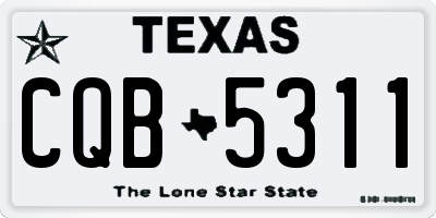 TX license plate CQB5311
