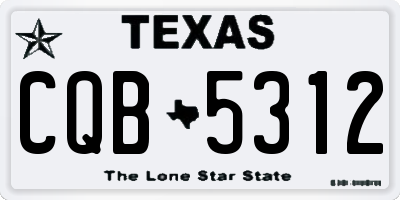 TX license plate CQB5312