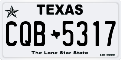 TX license plate CQB5317