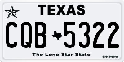 TX license plate CQB5322