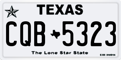 TX license plate CQB5323