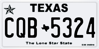TX license plate CQB5324