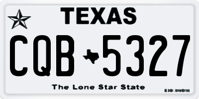 TX license plate CQB5327