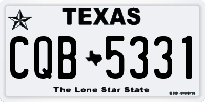 TX license plate CQB5331
