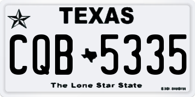 TX license plate CQB5335