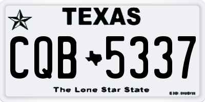 TX license plate CQB5337