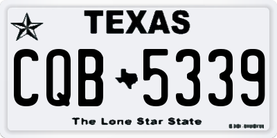 TX license plate CQB5339