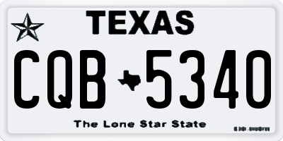TX license plate CQB5340