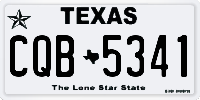 TX license plate CQB5341