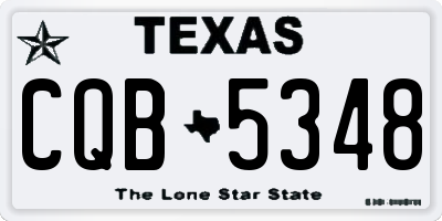 TX license plate CQB5348