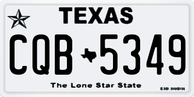 TX license plate CQB5349