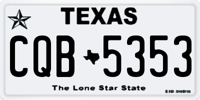 TX license plate CQB5353