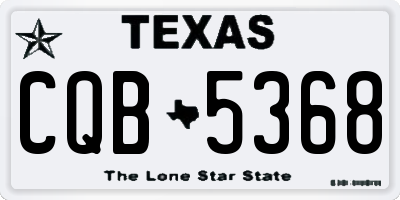 TX license plate CQB5368