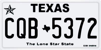 TX license plate CQB5372