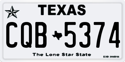TX license plate CQB5374