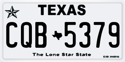 TX license plate CQB5379