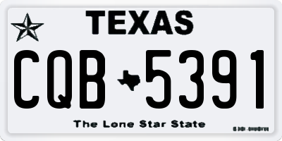 TX license plate CQB5391