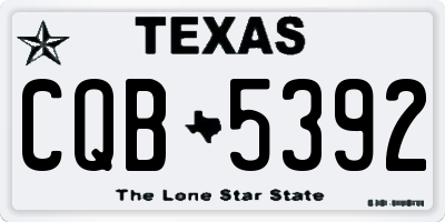 TX license plate CQB5392