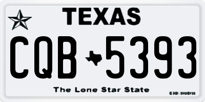 TX license plate CQB5393