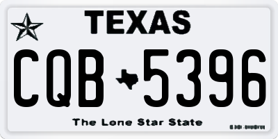 TX license plate CQB5396