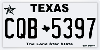 TX license plate CQB5397