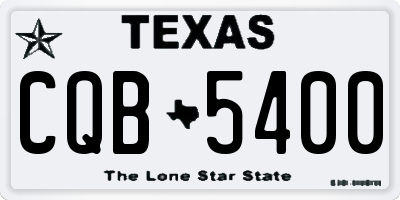 TX license plate CQB5400