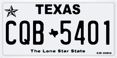 TX license plate CQB5401