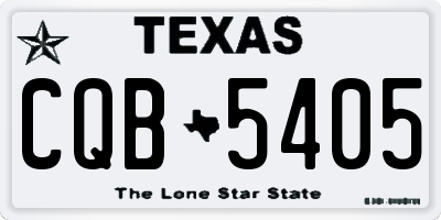 TX license plate CQB5405